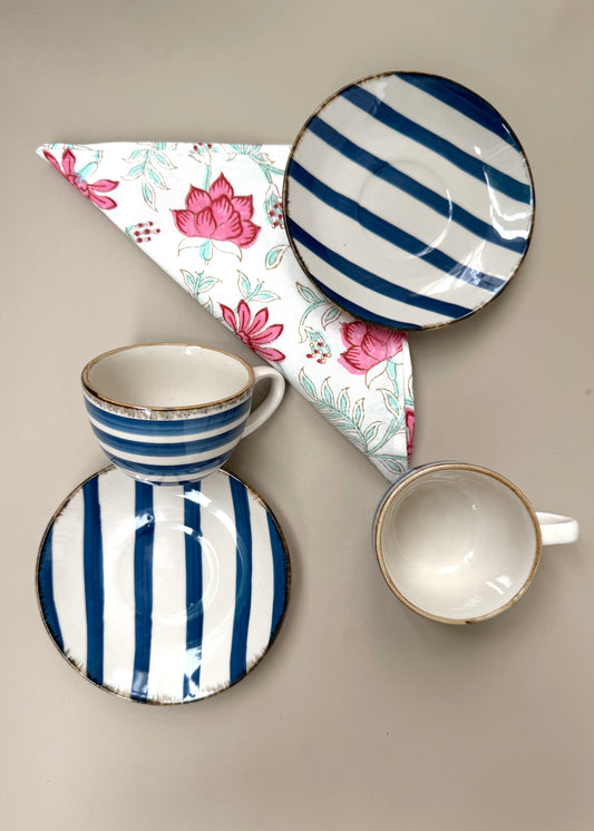 Azure Tea Cup & Saucer Set