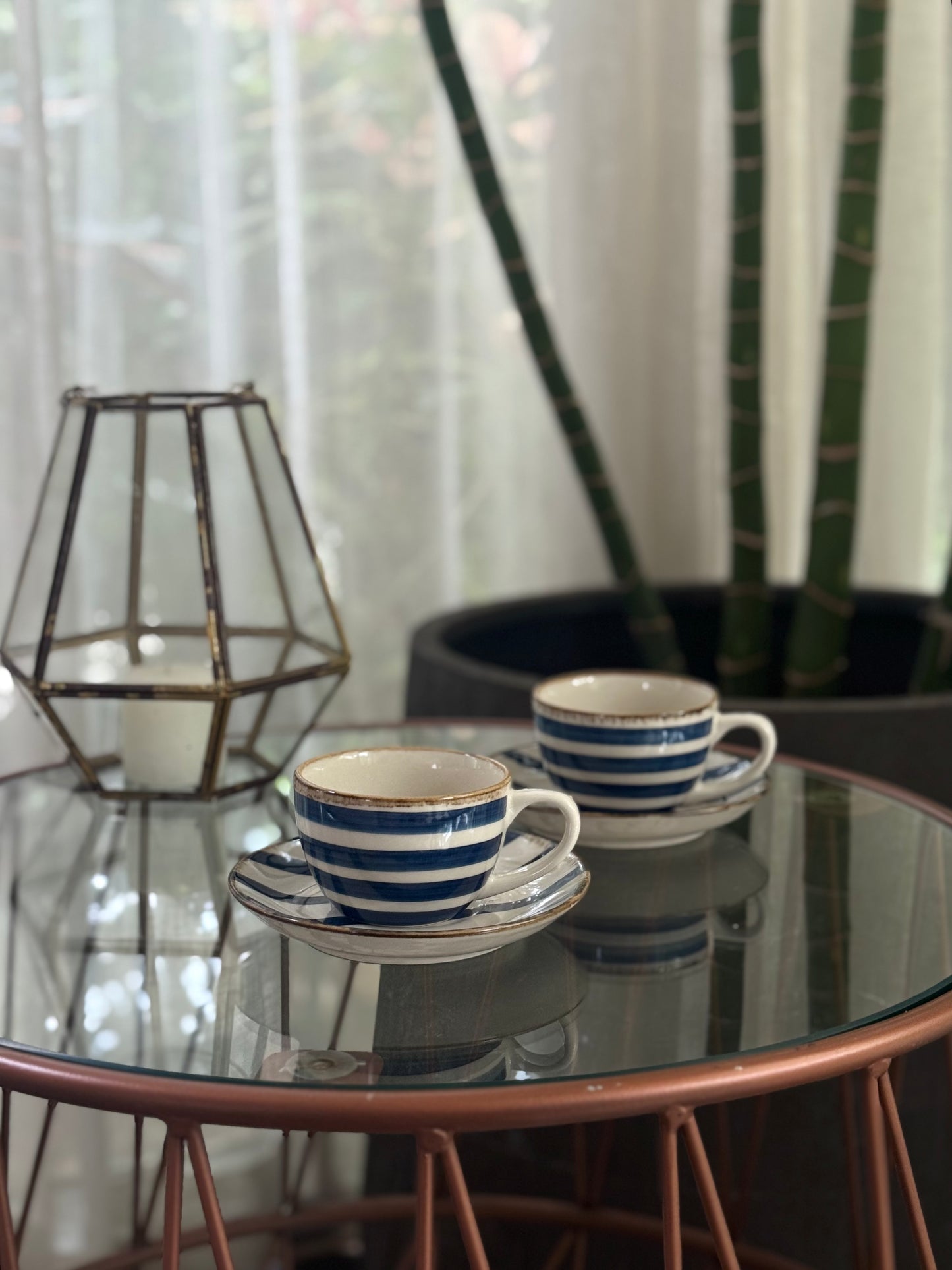Azure Tea Cup & Saucer Set