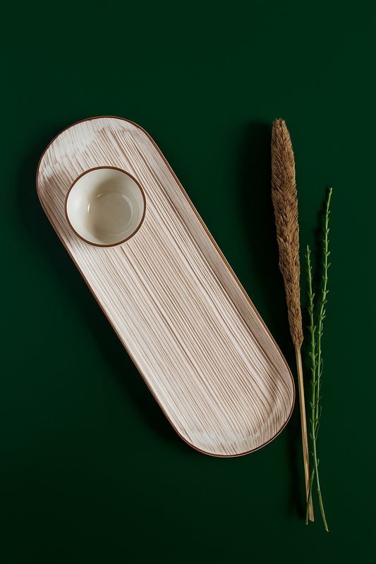 Dune Platter With Dip Bowl