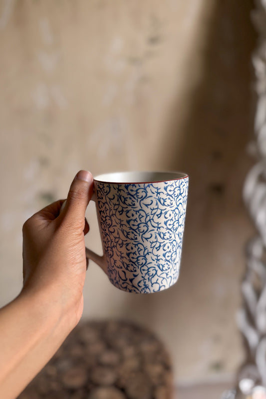 Indigo Lace Mugs