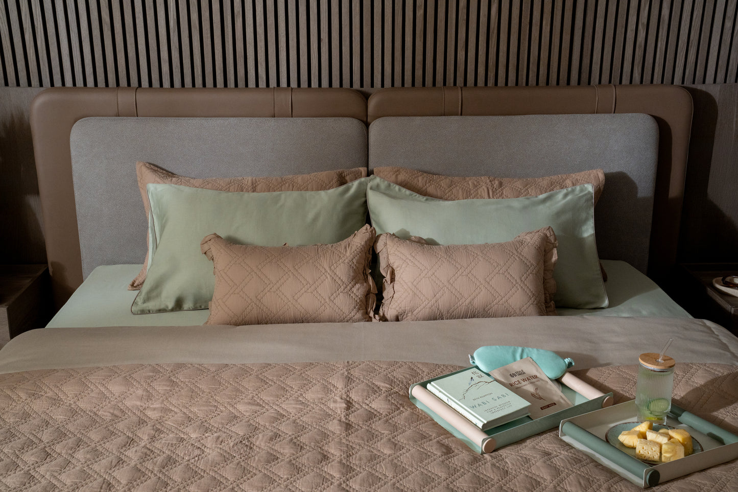 Taupe Retreat Bed Cover Set