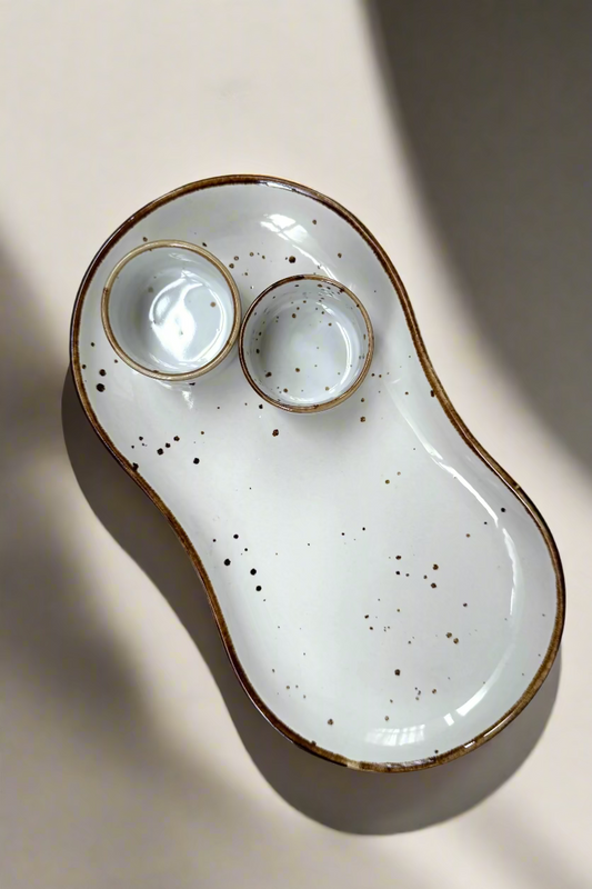 Cloud Platter with Dip Bowls