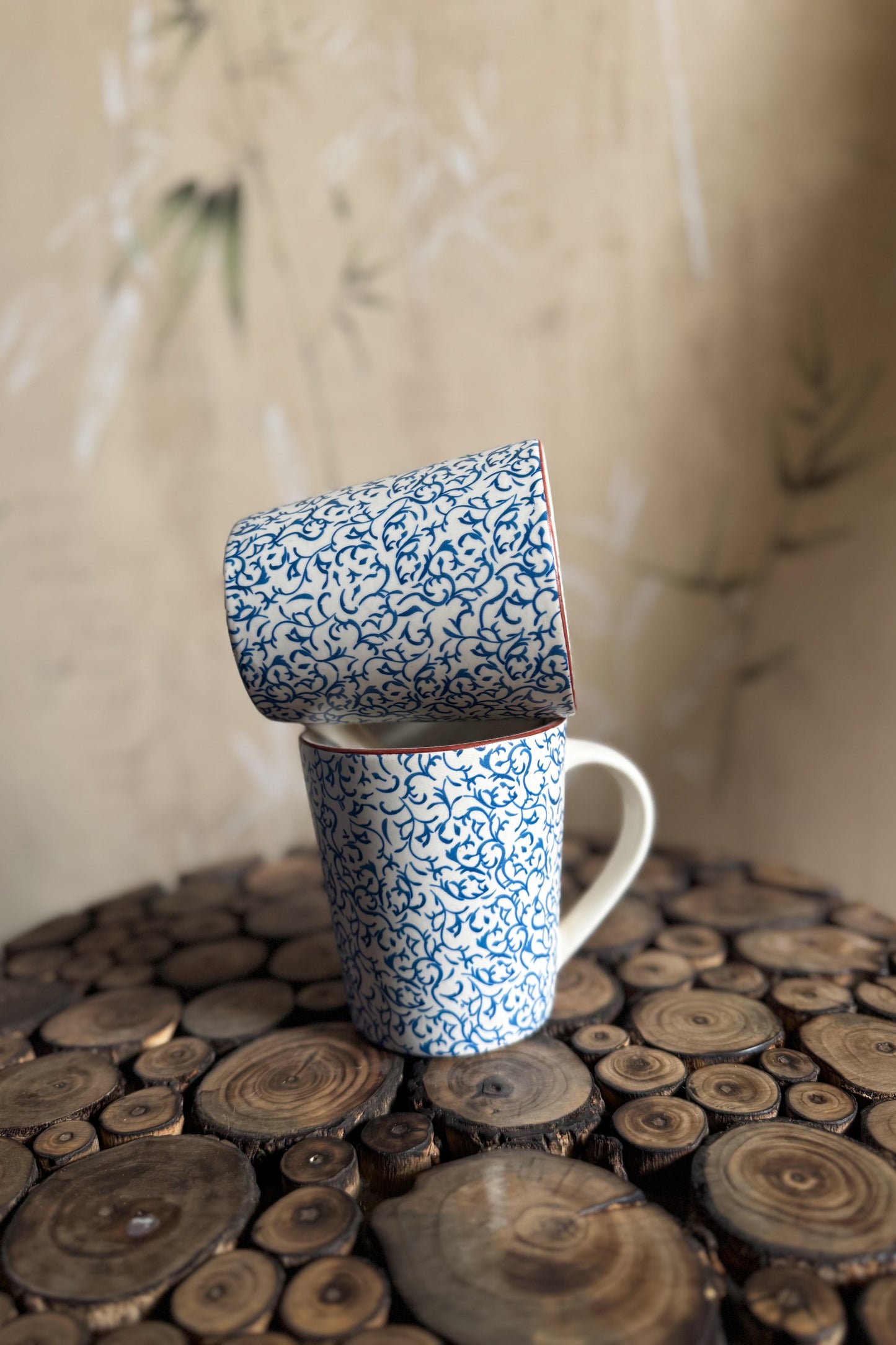 Indigo Lace Mugs