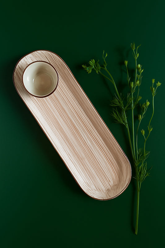 Dune Platter With Dip Bowl