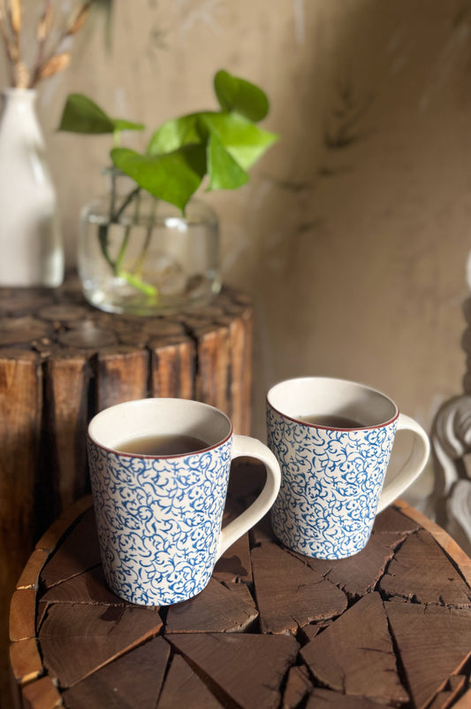 Indigo Lace Mugs